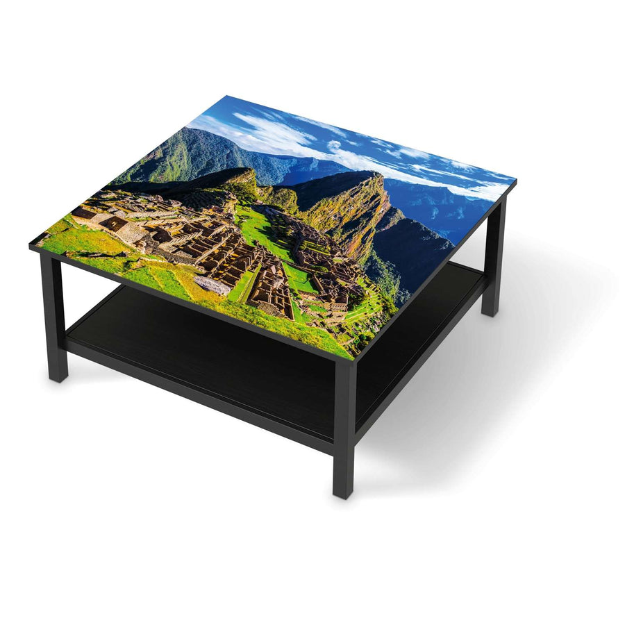 Klebefolie für Möbel Machu Picchu - IKEA Hemnes Couchtisch 90x90 cm - schwarz