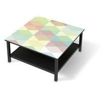 Klebefolie für Möbel Melitta Pastell Geometrie - IKEA Hemnes Couchtisch 90x90 cm - schwarz