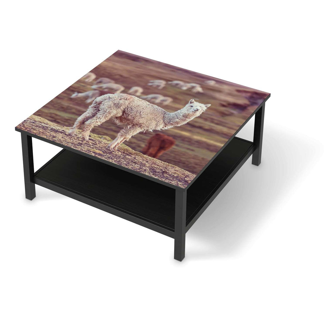 Klebefolie für Möbel Pako - IKEA Hemnes Couchtisch 90x90 cm - schwarz