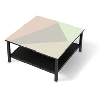 Klebefolie für Möbel Pastell Geometrik - IKEA Hemnes Couchtisch 90x90 cm - schwarz