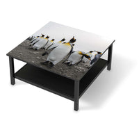 Klebefolie für Möbel Penguin Family - IKEA Hemnes Couchtisch 90x90 cm - schwarz