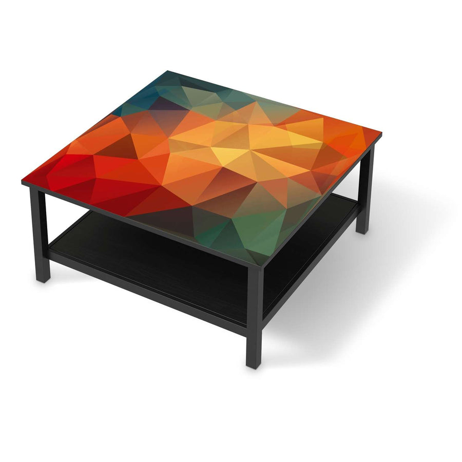 Klebefolie für Möbel Polygon - IKEA Hemnes Couchtisch 90x90 cm - schwarz