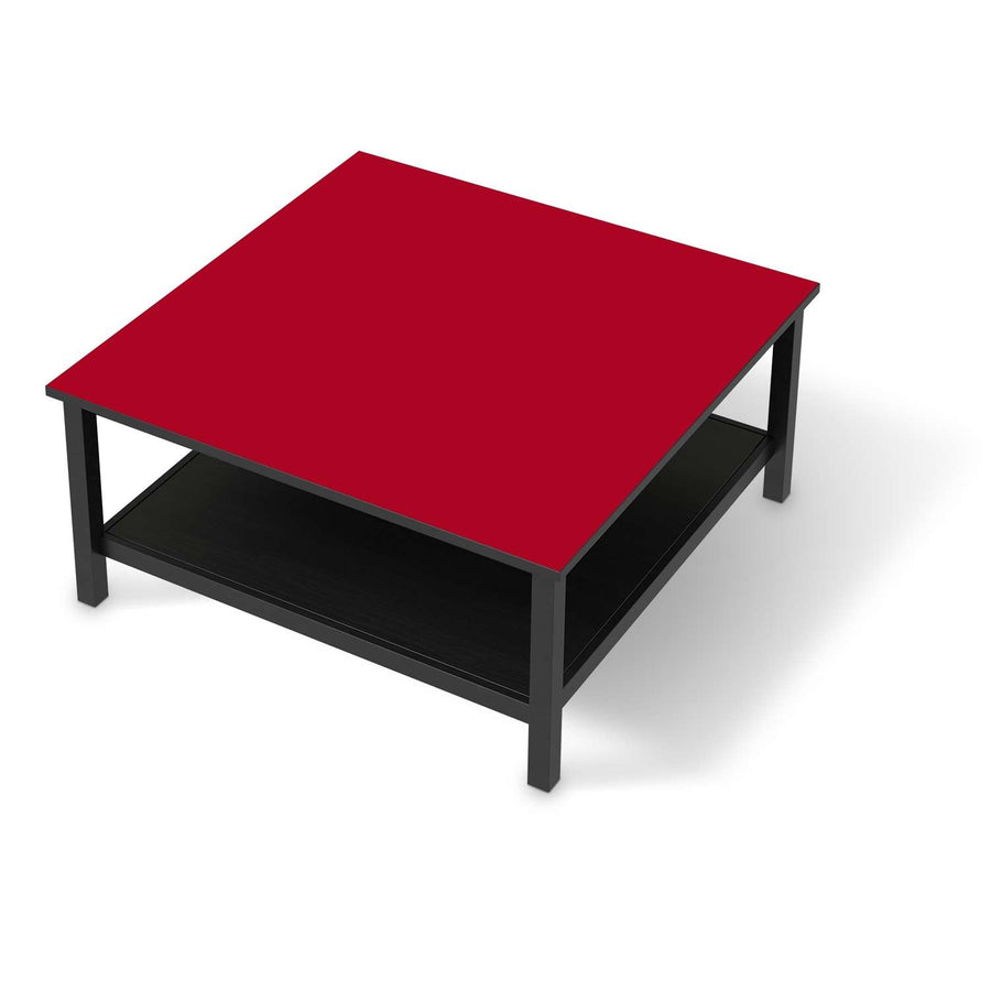 Klebefolie für Möbel Rot Dark - IKEA Hemnes Couchtisch 90x90 cm - schwarz