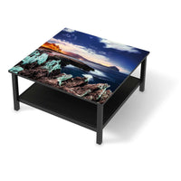 Klebefolie für Möbel Seaside - IKEA Hemnes Couchtisch 90x90 cm - schwarz