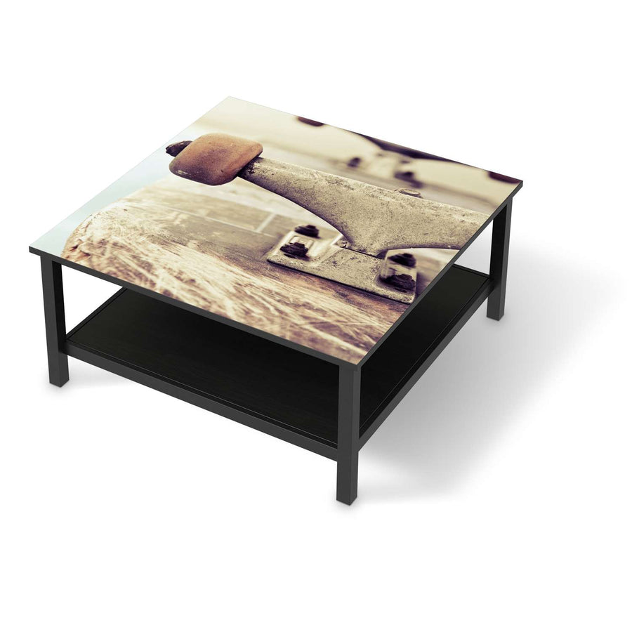 Klebefolie für Möbel Skateboard - IKEA Hemnes Couchtisch 90x90 cm - schwarz