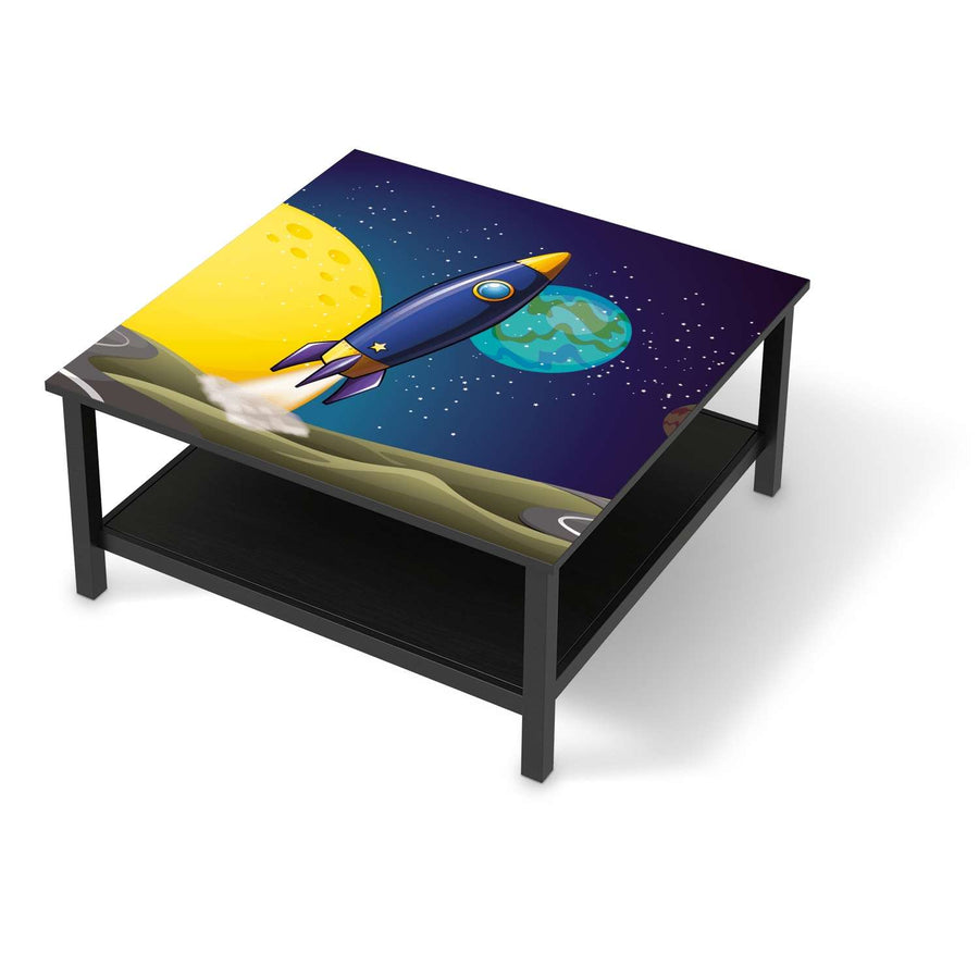Klebefolie für Möbel Space Rocket - IKEA Hemnes Couchtisch 90x90 cm - schwarz