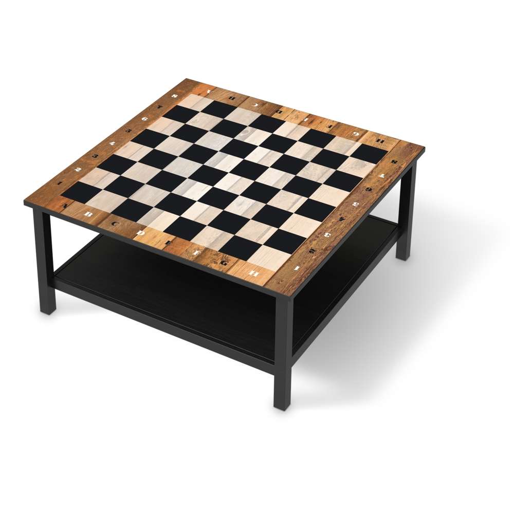 Klebefolie für Möbel Spieltisch Schach - IKEA Hemnes Couchtisch 90x90 cm - schwarz