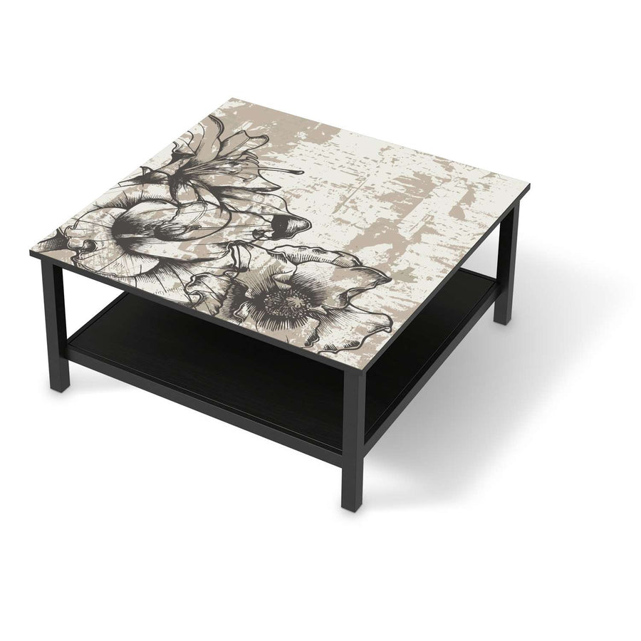 Klebefolie für Möbel Styleful Vintage 1 - IKEA Hemnes Couchtisch 90x90 cm - schwarz