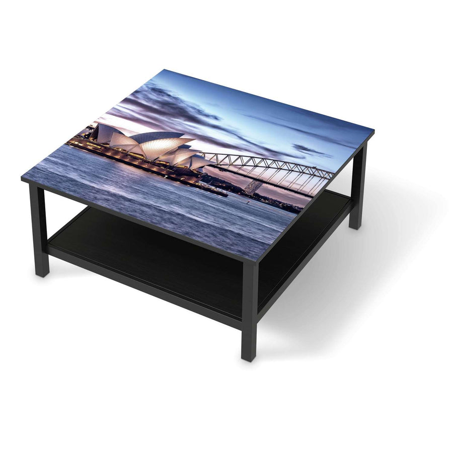 Klebefolie für Möbel Sydney - IKEA Hemnes Couchtisch 90x90 cm - schwarz