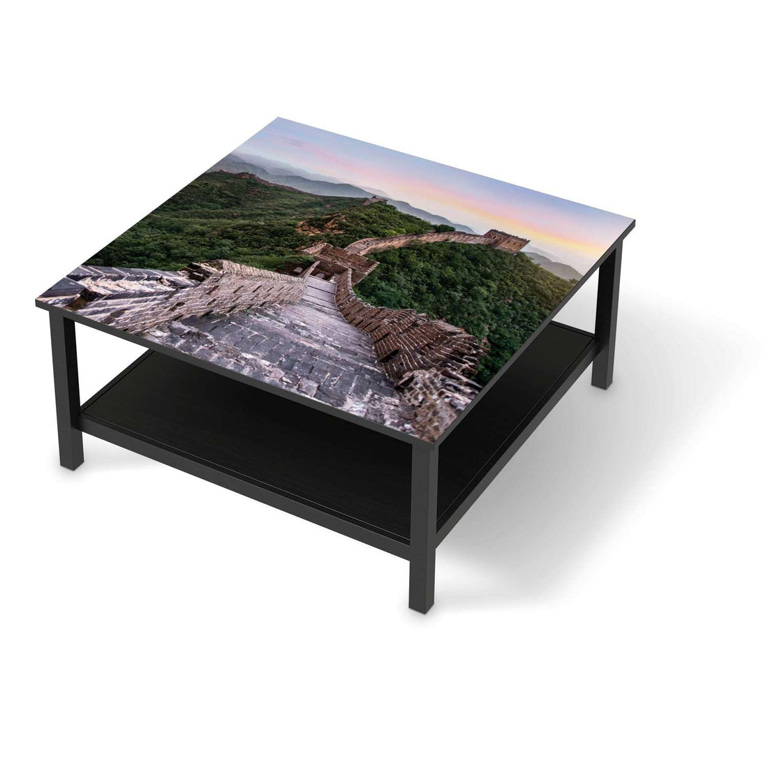 Klebefolie für Möbel The Great Wall - IKEA Hemnes Couchtisch 90x90 cm - schwarz