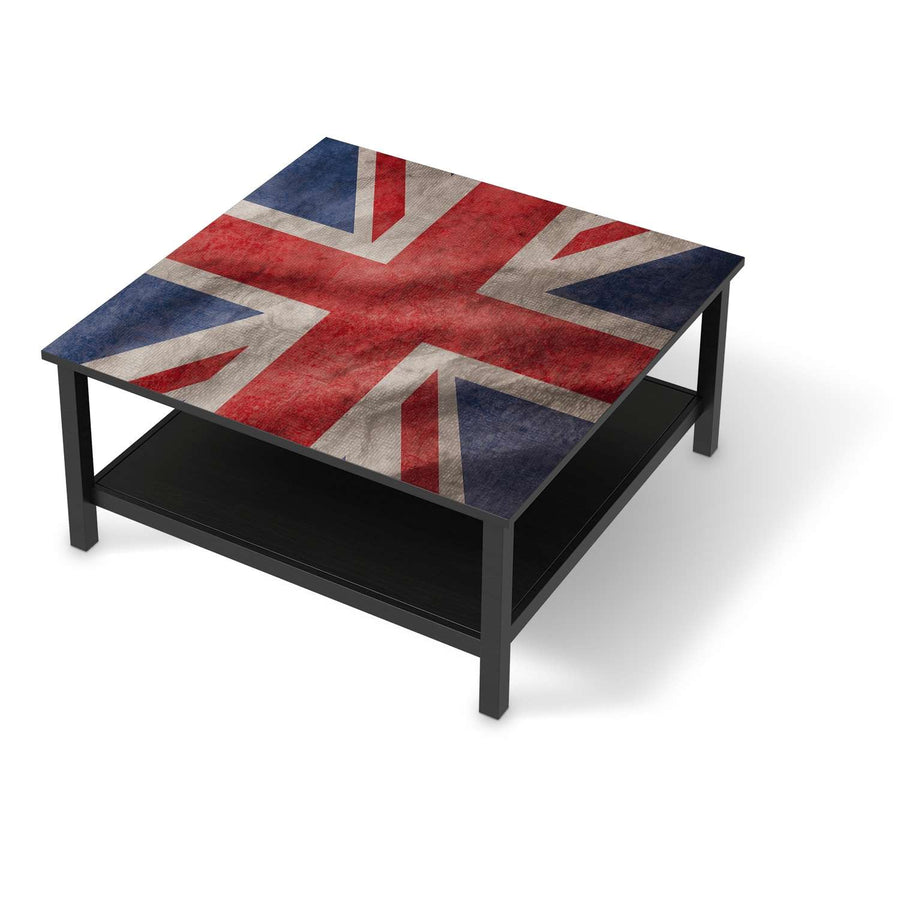 Klebefolie für Möbel Union Jack - IKEA Hemnes Couchtisch 90x90 cm - schwarz