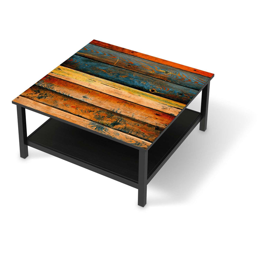 Klebefolie für Möbel Wooden - IKEA Hemnes Couchtisch 90x90 cm - schwarz