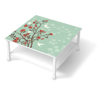 Klebefolie für Möbel Blütenzauber - IKEA Hemnes Couchtisch 90x90 cm  - weiss