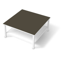 Klebefolie für Möbel Braungrau Dark - IKEA Hemnes Couchtisch 90x90 cm  - weiss