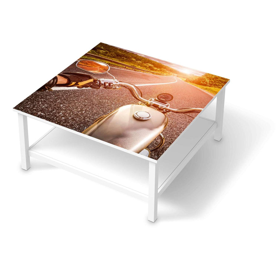 Klebefolie für Möbel Easy Rider - IKEA Hemnes Couchtisch 90x90 cm  - weiss