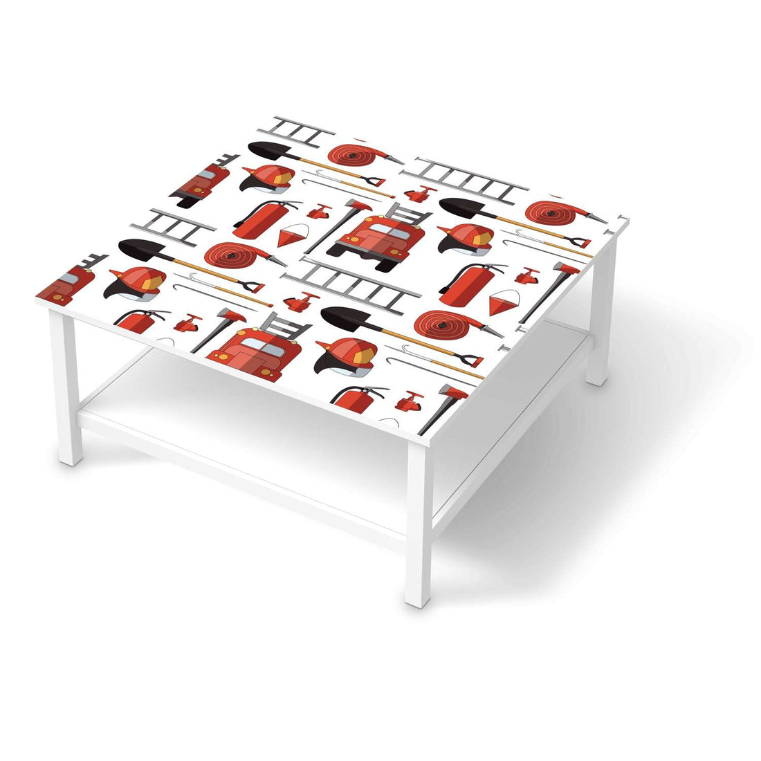 Klebefolie für Möbel Firefighter - IKEA Hemnes Couchtisch 90x90 cm  - weiss