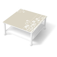 Klebefolie für Möbel Florals Plain 3 - IKEA Hemnes Couchtisch 90x90 cm  - weiss