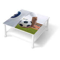 Klebefolie für Möbel Footballmania - IKEA Hemnes Couchtisch 90x90 cm  - weiss