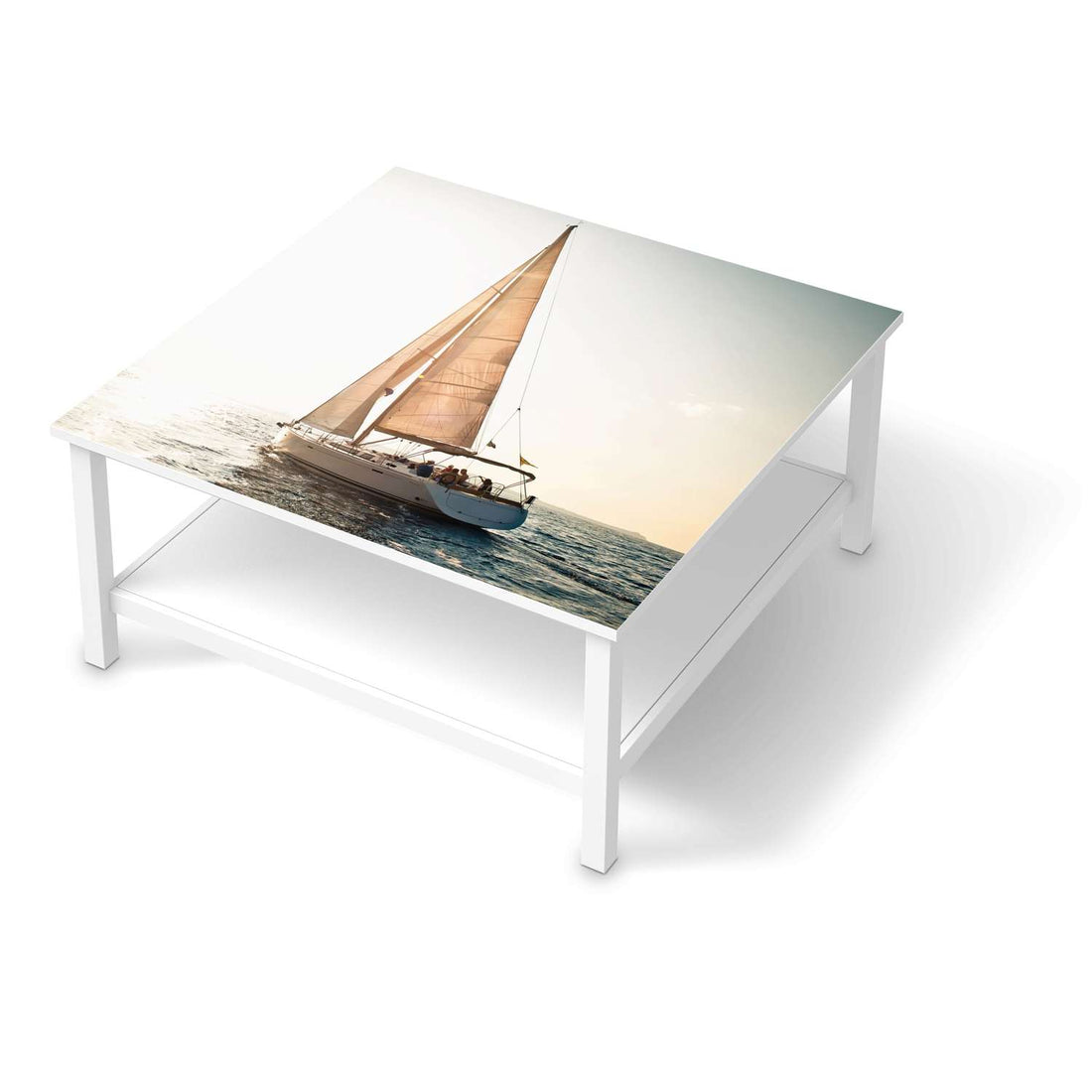 Klebefolie für Möbel Freedom - IKEA Hemnes Couchtisch 90x90 cm  - weiss