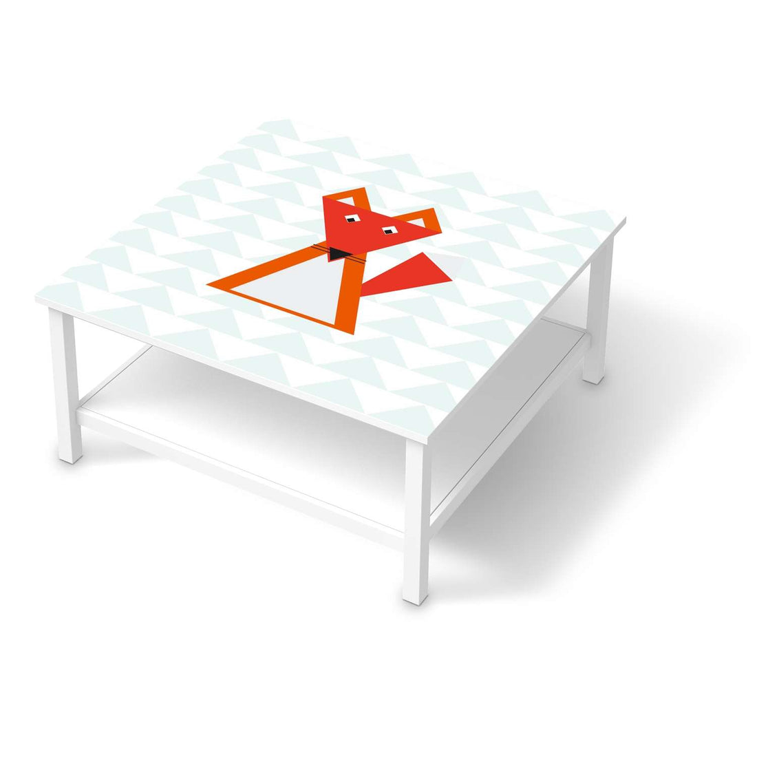 Klebefolie für Möbel Füchslein - IKEA Hemnes Couchtisch 90x90 cm  - weiss