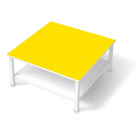 Klebefolie für Möbel Gelb Dark - IKEA Hemnes Couchtisch 90x90 cm  - weiss