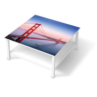 Klebefolie für Möbel Golden Gate - IKEA Hemnes Couchtisch 90x90 cm  - weiss