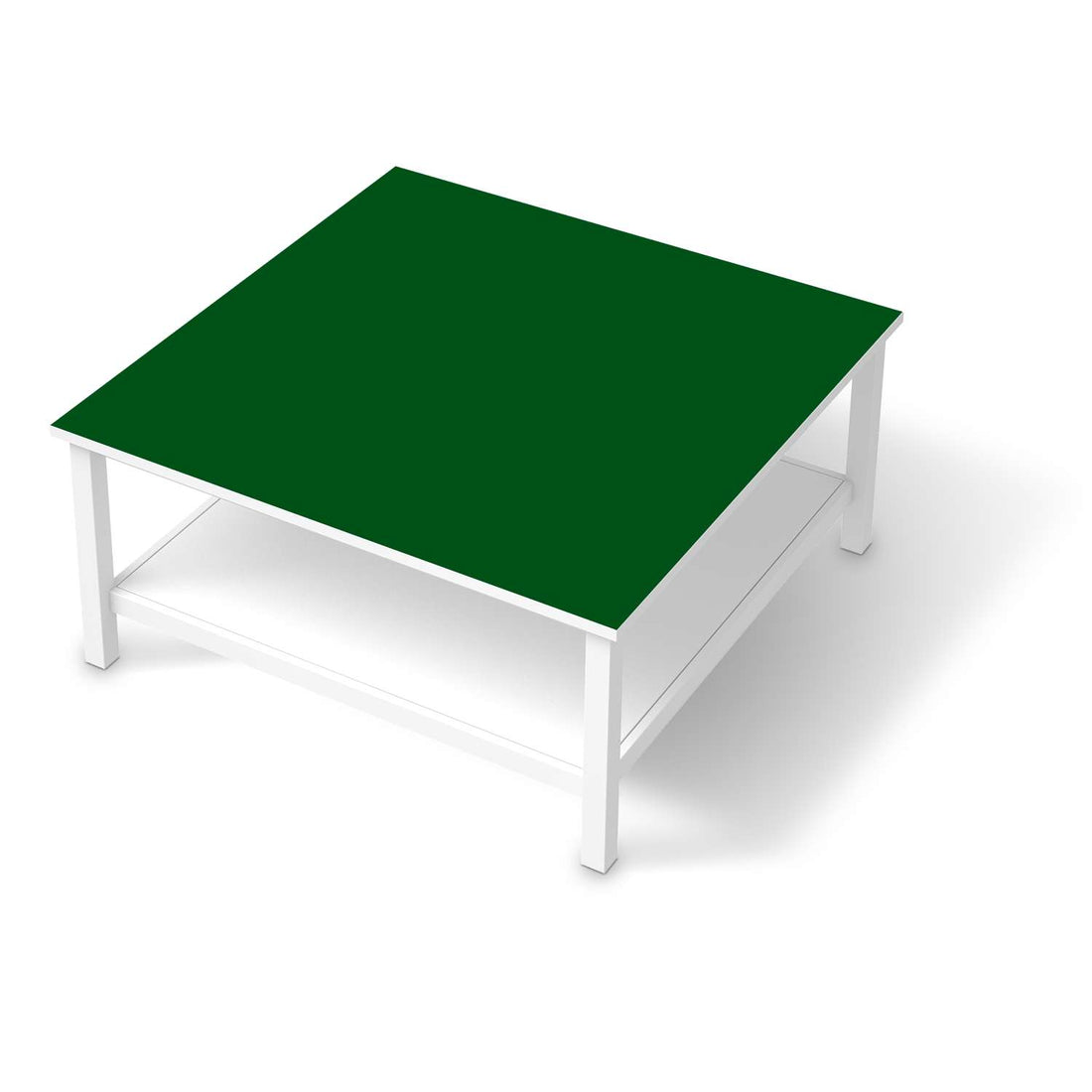 Klebefolie für Möbel Grün Dark - IKEA Hemnes Couchtisch 90x90 cm  - weiss