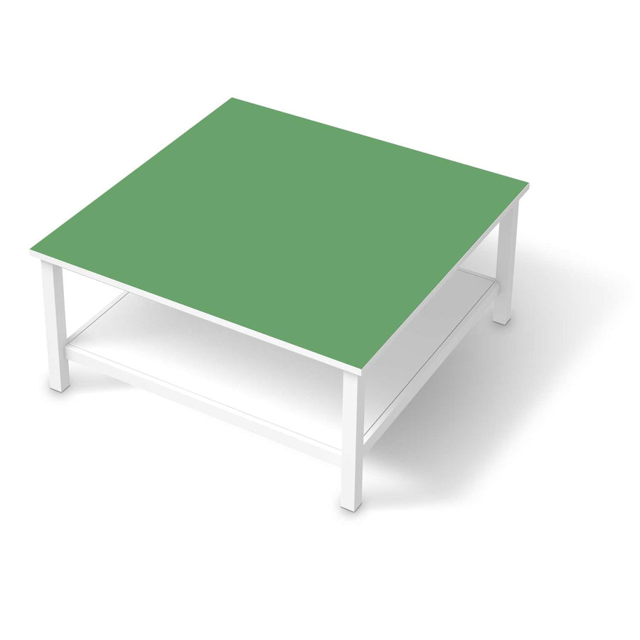 Klebefolie für Möbel Grün Light - IKEA Hemnes Couchtisch 90x90 cm  - weiss