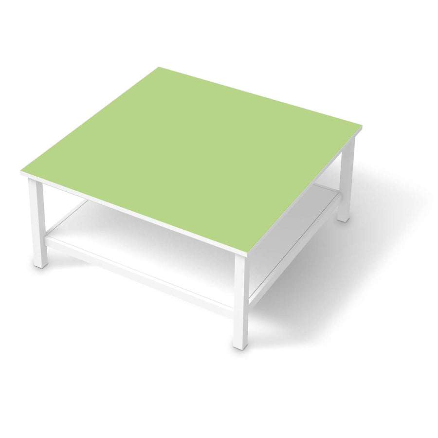 Klebefolie für Möbel Hellgrün Light - IKEA Hemnes Couchtisch 90x90 cm  - weiss
