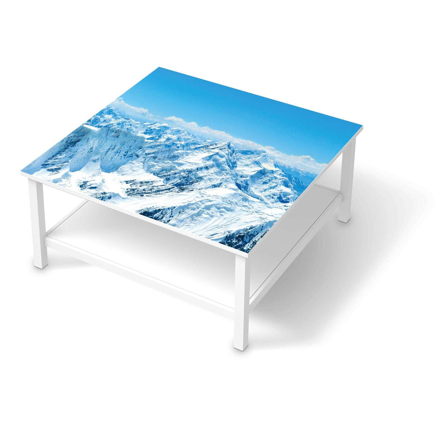 Klebefolie für Möbel Himalaya - IKEA Hemnes Couchtisch 90x90 cm  - weiss