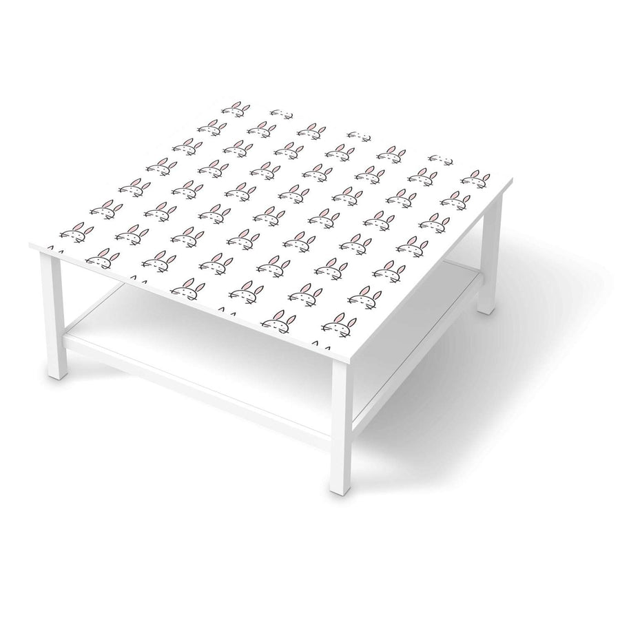 Klebefolie für Möbel Hoppel - IKEA Hemnes Couchtisch 90x90 cm  - weiss