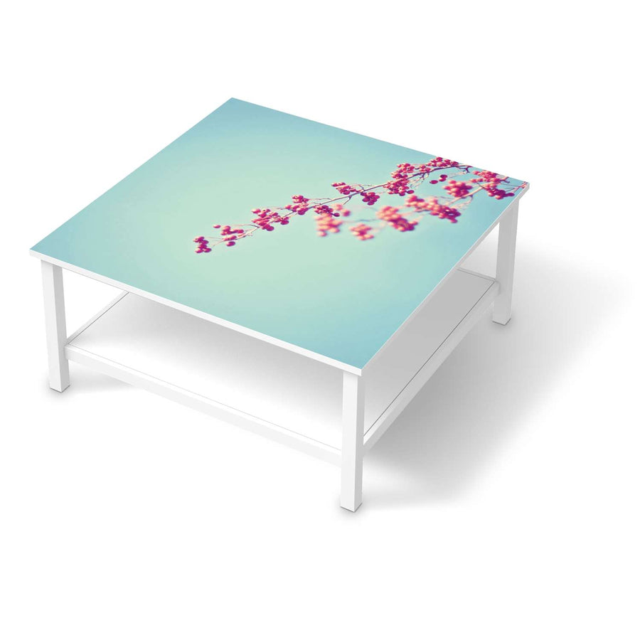 Klebefolie für Möbel Ikebana für Anfänger - IKEA Hemnes Couchtisch 90x90 cm  - weiss