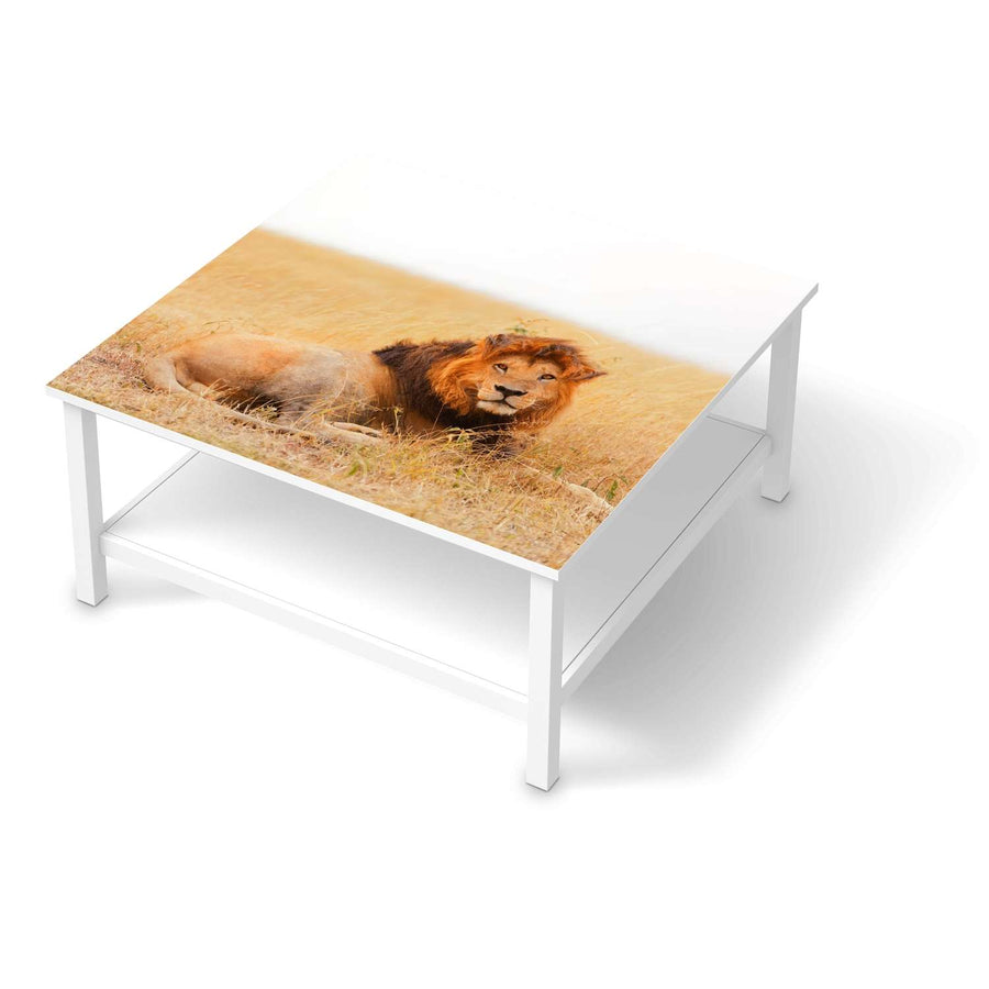 Klebefolie für Möbel Lion King - IKEA Hemnes Couchtisch 90x90 cm  - weiss