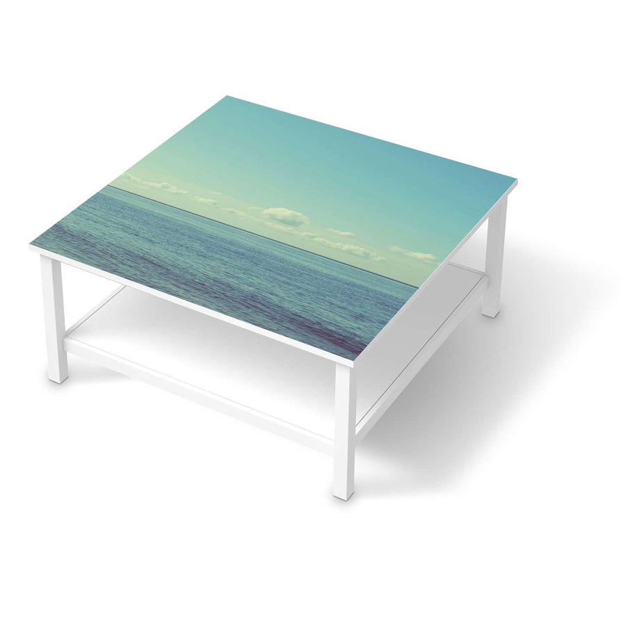 Klebefolie für Möbel Mehr Meer - IKEA Hemnes Couchtisch 90x90 cm  - weiss