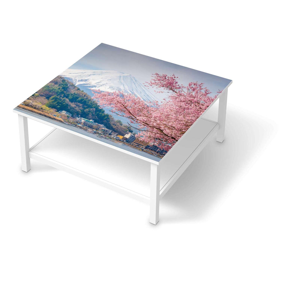 Klebefolie für Möbel Mount Fuji - IKEA Hemnes Couchtisch 90x90 cm  - weiss