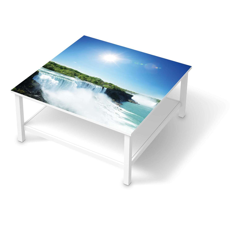 Klebefolie für Möbel Niagara Falls - IKEA Hemnes Couchtisch 90x90 cm  - weiss