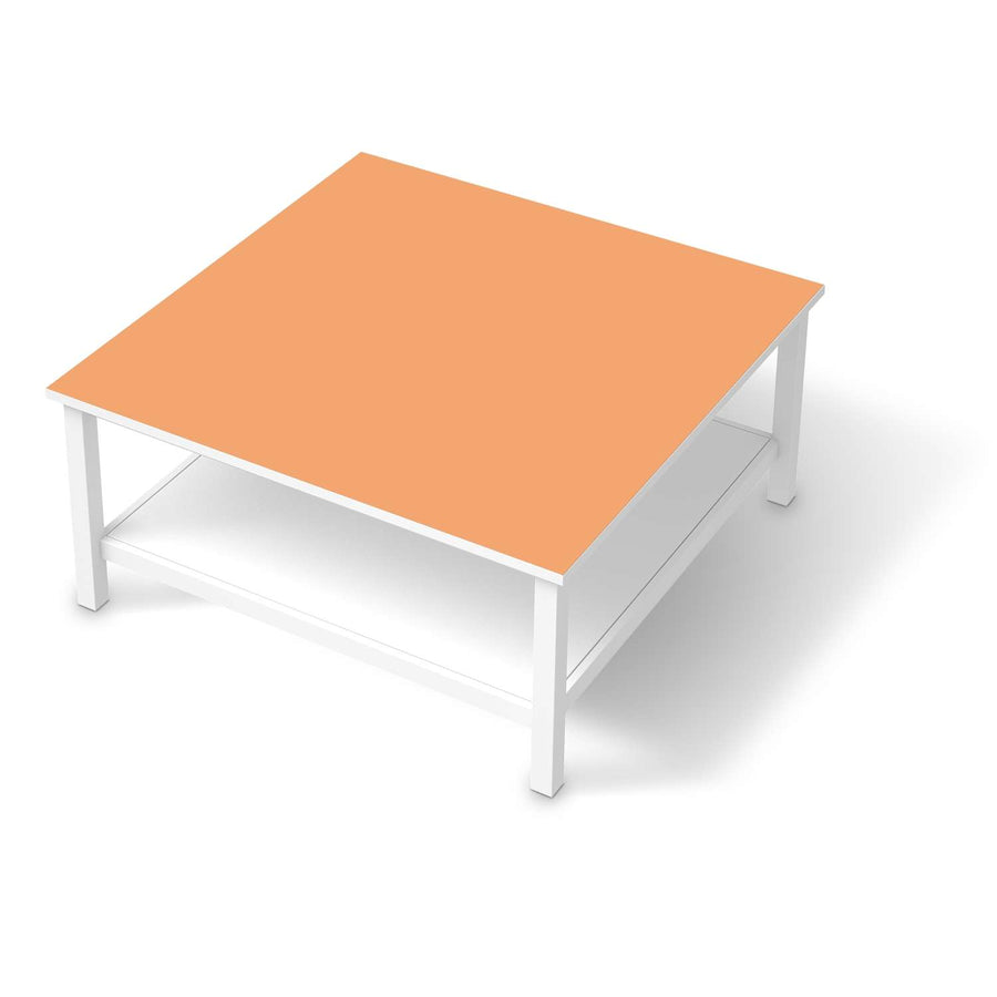 Klebefolie für Möbel Orange Light - IKEA Hemnes Couchtisch 90x90 cm  - weiss
