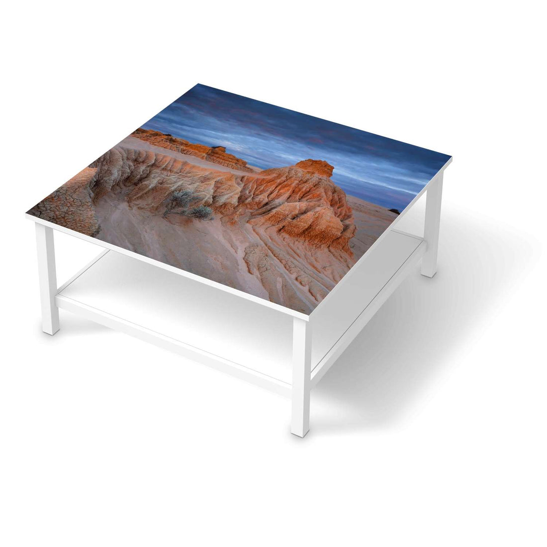 Klebefolie für Möbel Outback Australia - IKEA Hemnes Couchtisch 90x90 cm  - weiss