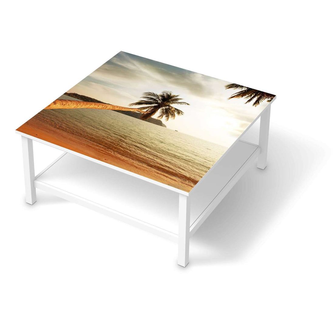 Klebefolie für Möbel Paradise - IKEA Hemnes Couchtisch 90x90 cm  - weiss