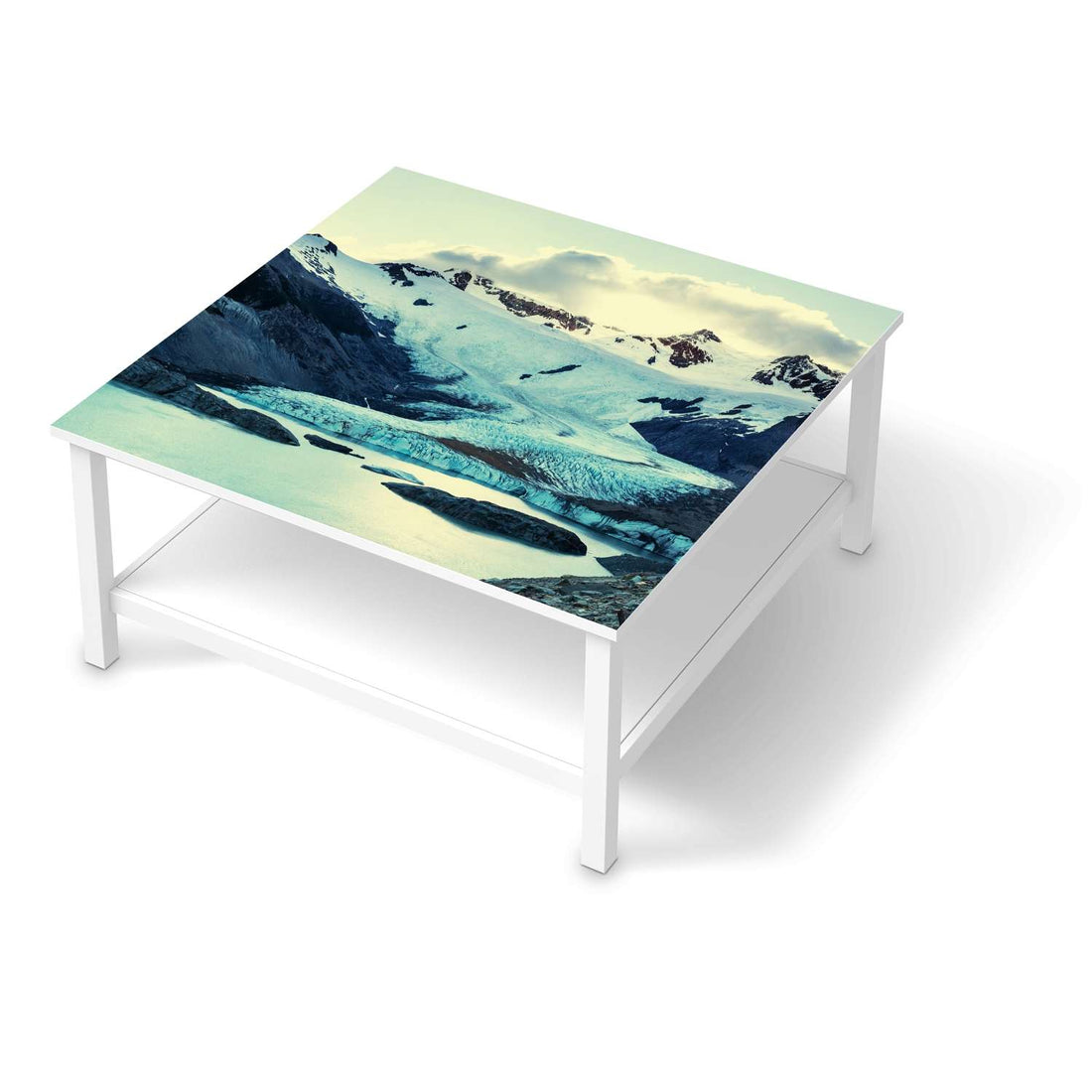 Klebefolie für Möbel Patagonia - IKEA Hemnes Couchtisch 90x90 cm  - weiss