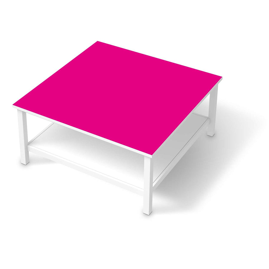 Klebefolie für Möbel Pink Dark - IKEA Hemnes Couchtisch 90x90 cm  - weiss