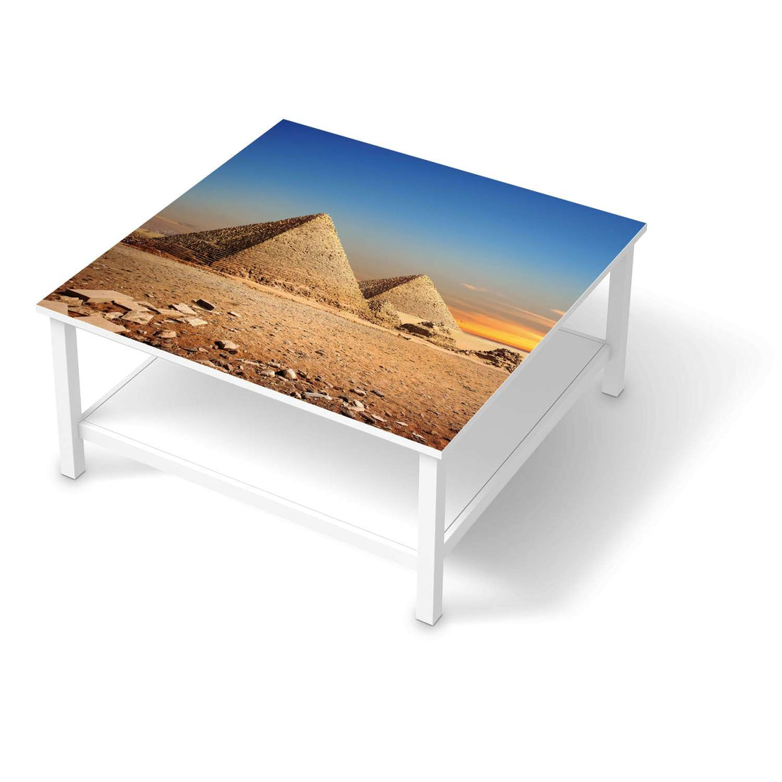 Klebefolie für Möbel Pyramids - IKEA Hemnes Couchtisch 90x90 cm  - weiss