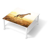 Klebefolie für Möbel Savanna Giraffe - IKEA Hemnes Couchtisch 90x90 cm  - weiss