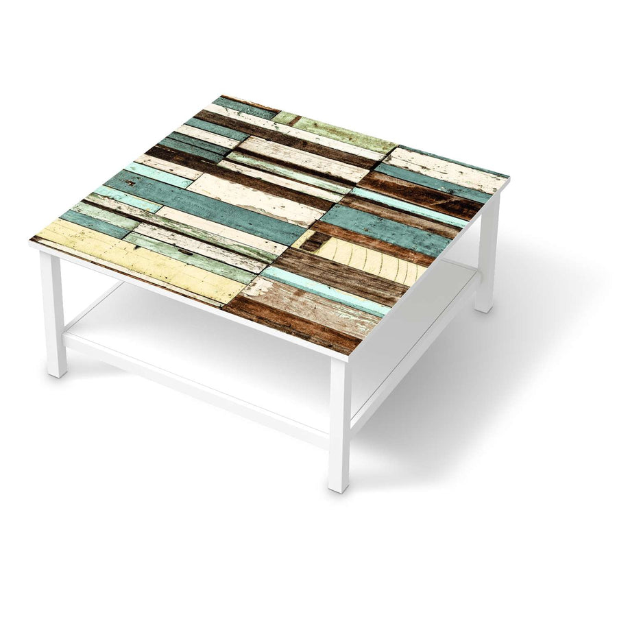Klebefolie für Möbel Schiffsbruch - IKEA Hemnes Couchtisch 90x90 cm  - weiss
