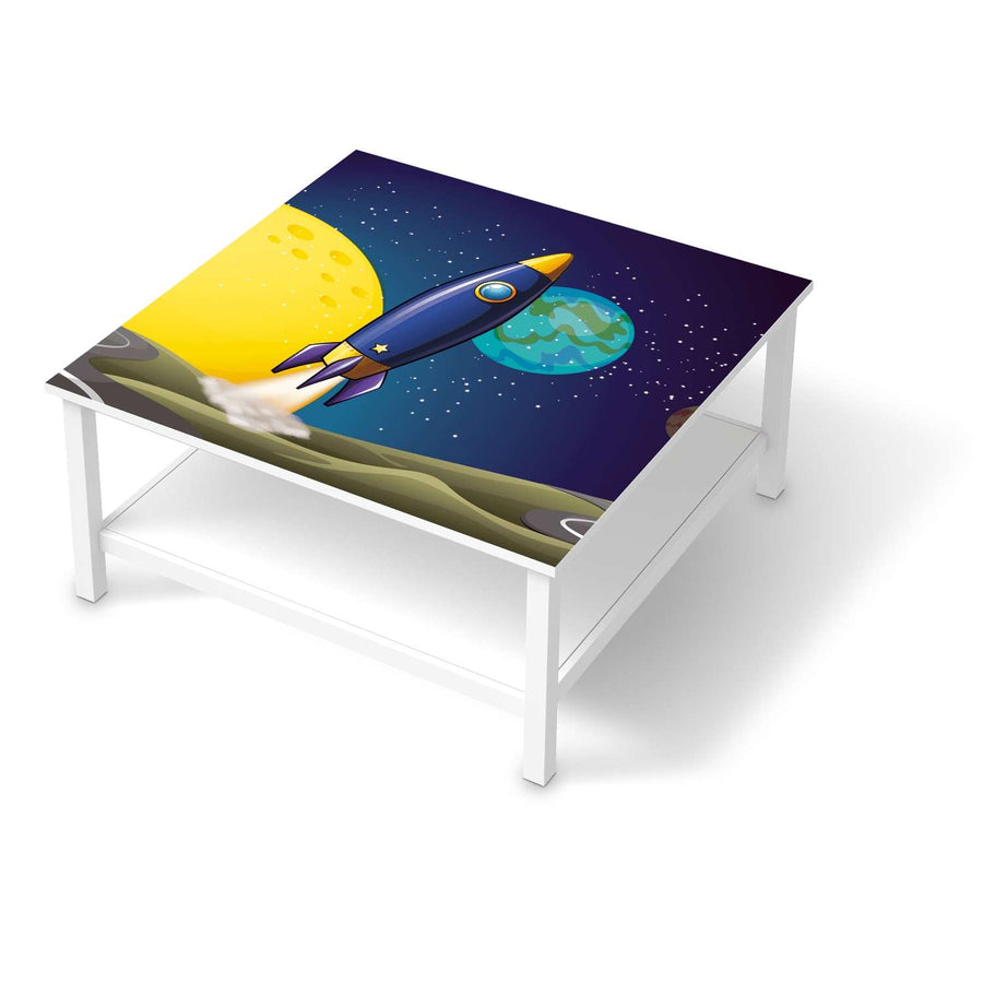 Klebefolie für Möbel Space Rocket - IKEA Hemnes Couchtisch 90x90 cm  - weiss