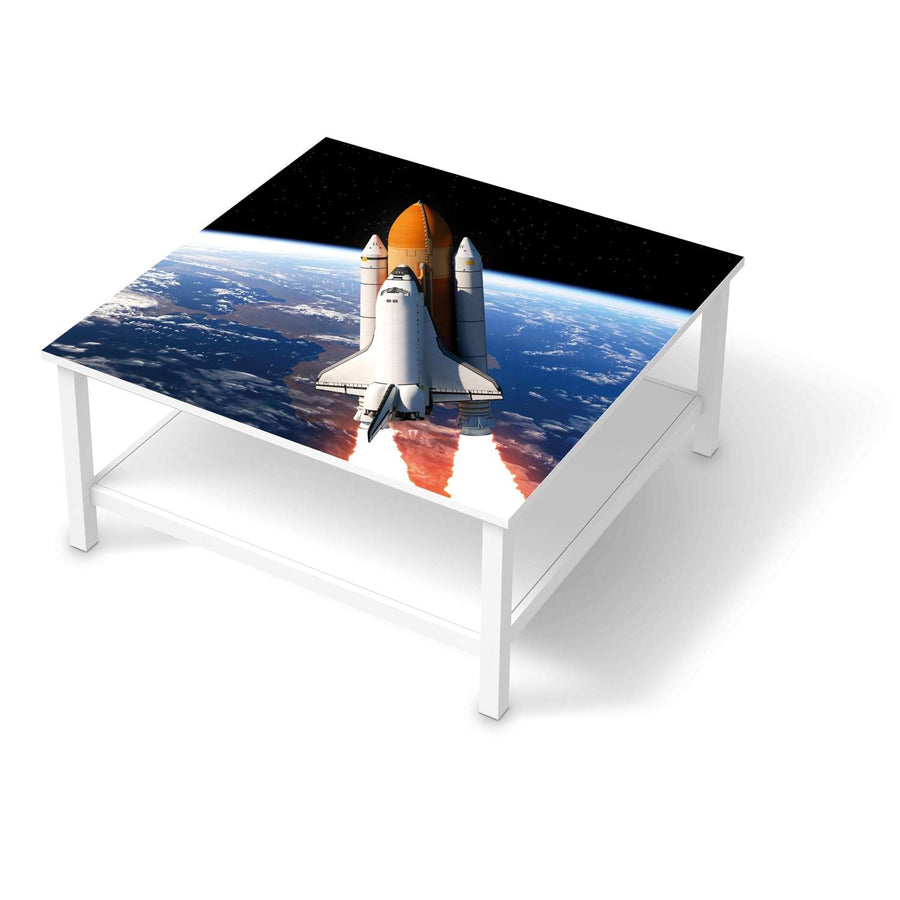 Klebefolie für Möbel Space Traveller - IKEA Hemnes Couchtisch 90x90 cm  - weiss