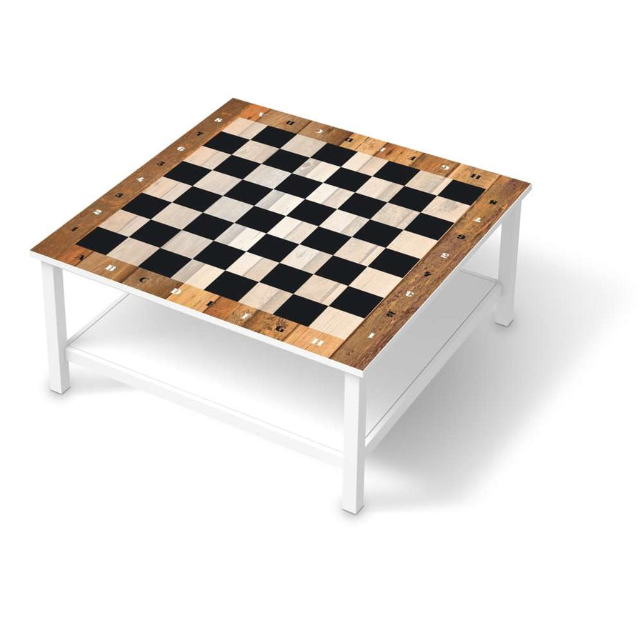 Klebefolie für Möbel Spieltisch Schach - IKEA Hemnes Couchtisch 90x90 cm  - weiss