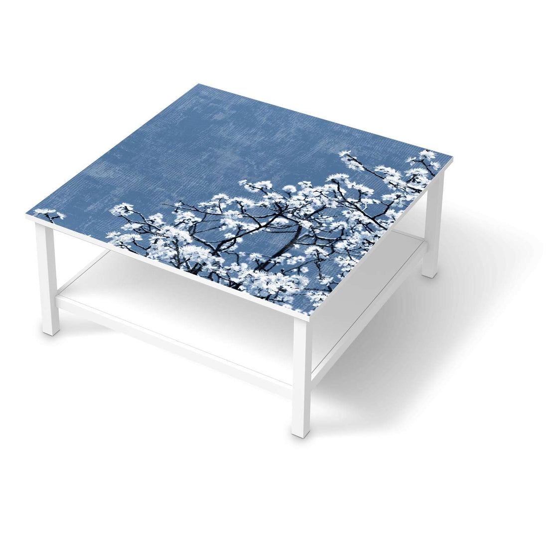 Klebefolie für Möbel Spring Tree - IKEA Hemnes Couchtisch 90x90 cm  - weiss