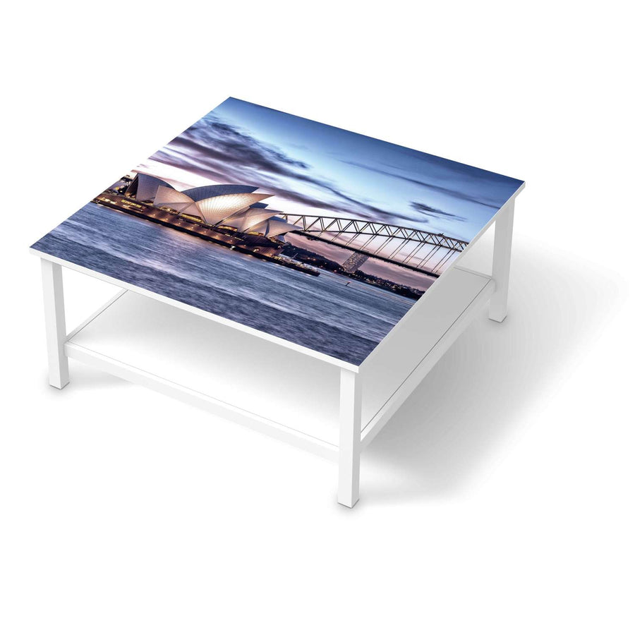 Klebefolie für Möbel Sydney - IKEA Hemnes Couchtisch 90x90 cm  - weiss