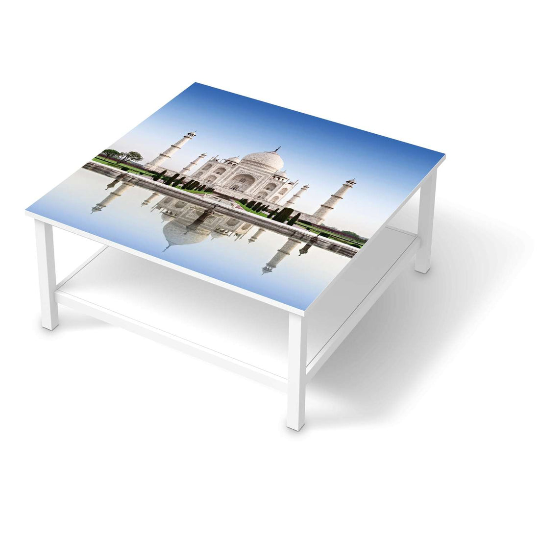 Klebefolie für Möbel Taj Mahal - IKEA Hemnes Couchtisch 90x90 cm  - weiss